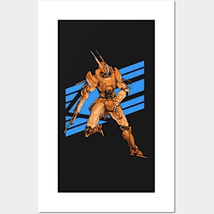 Jackrabbot Orange Blue Posters and Art